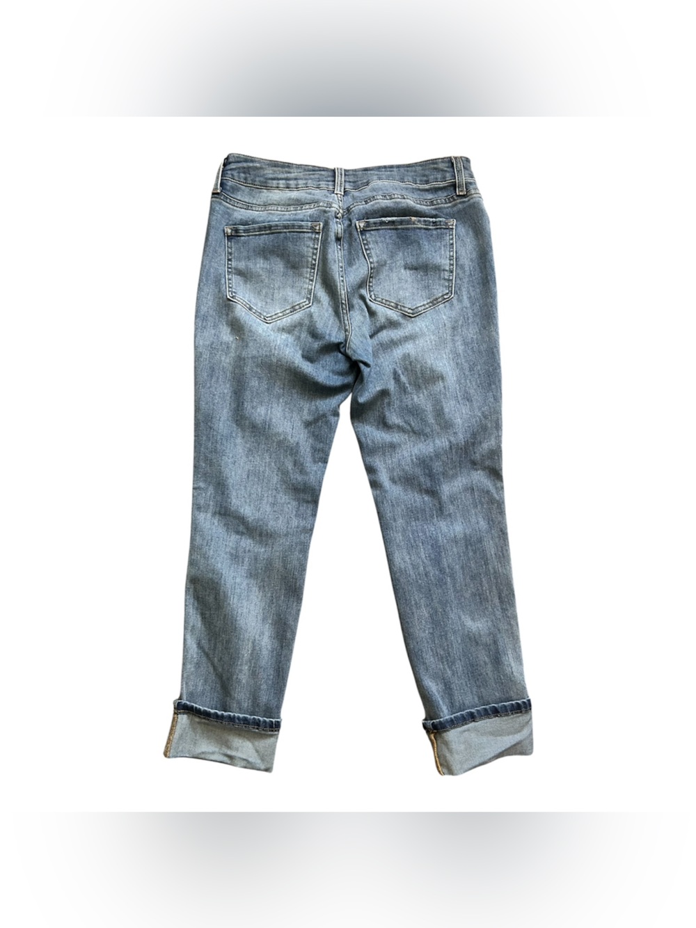 NY & CO Mid-Rise Distressed Boyfriend Cuffed Ankle Jeans size 4 - Picture 4 of 7